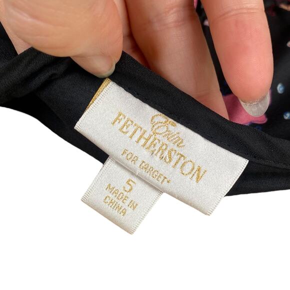 Y2K Erin Fetherston Black Rabbit Bunny Print Novelty Slip Dress SZ S - Picture 9 of 9